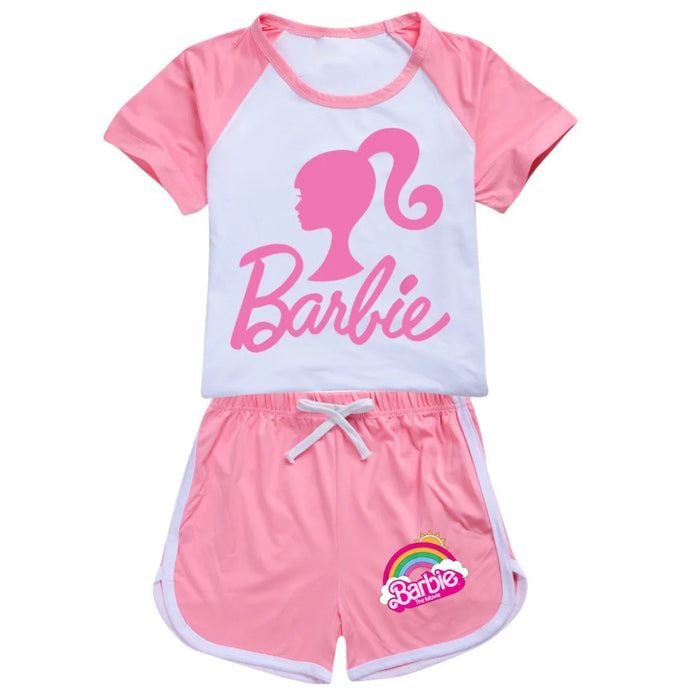 Barbie Barbie The Movie100-170 T-shirt Shorts Sports Suit for Boys and Girls