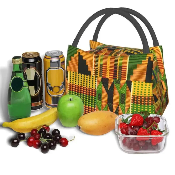 AfroFashion Design Traditional Africa Ethnic Pattern Thermal Cooler Food Insulated Lunch Bag