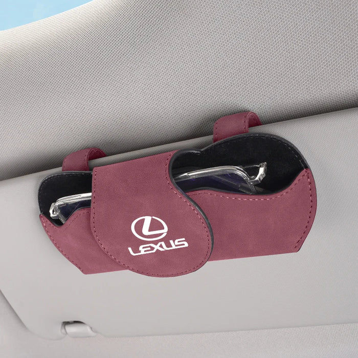 Lexus Premium Leather Sunglasses Holder | Sun Visor Glasses Clip for F SPORT, GX, IS, LS, & NX Series
