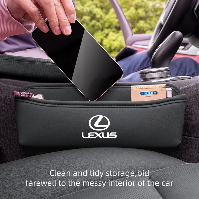 Lexus Car Seat Storage Box | Leather Gap Filler & Drop-Stopper for RX350, NX300h, IS250, ES350 & More