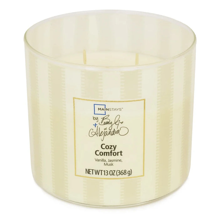 SereniScent™ 3-Wick Candle – Vanilla Jasmine & Musk, Natural Wax for Long-Lasting Cozy Relaxation