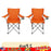 2-Pack Folding Camp Chairs with Cup Holder – Portable Quad Frame Outdoor Chairs for Camping, Tailgating & Sports Events