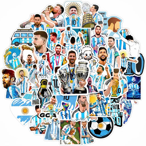 50PCS Messi Football Star Sticker Waterproof Decoration Personality Sticker