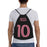 Messi 10 Pink Soccer Drawstring Bag Football Sports Gym Storage Backpack