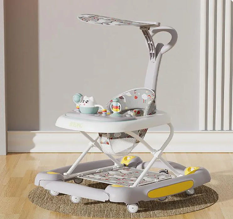 Foldable Multi-Functional Baby Walker with Universal Wheels – Adjustable Height, Anti-Rollover Design, and Leg-Support Structure for Learning to Walk