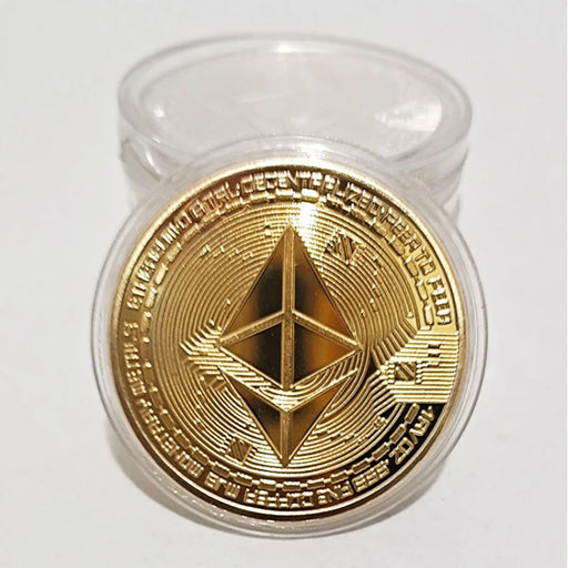 Ethereum Commemorative Coin – Creative Physical Collectible Art Token, Cryptocurrency Souvenir Coin