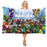 Roblox Children's Bath Towel Anti-sand Microfiber Beach Towel Picnic Cloth