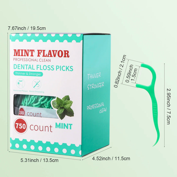 Mint Dental Floss Sticks – Portable Disposable Oral Care for Deep Interdental Cleaning
