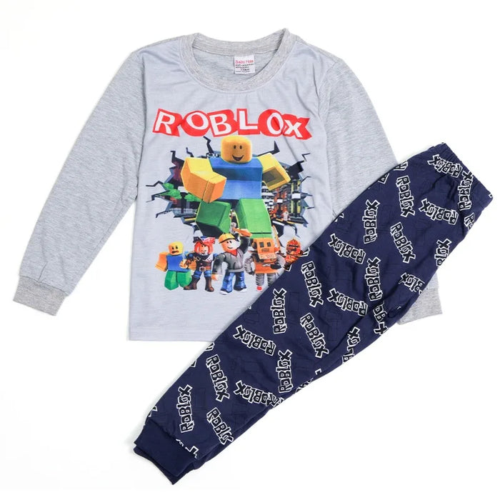 ROBLOX™ Kids' Roblox Summer Set – Cartoon Print T-Shirt & Shorts Outfit (Cotton, Ages 3–10)