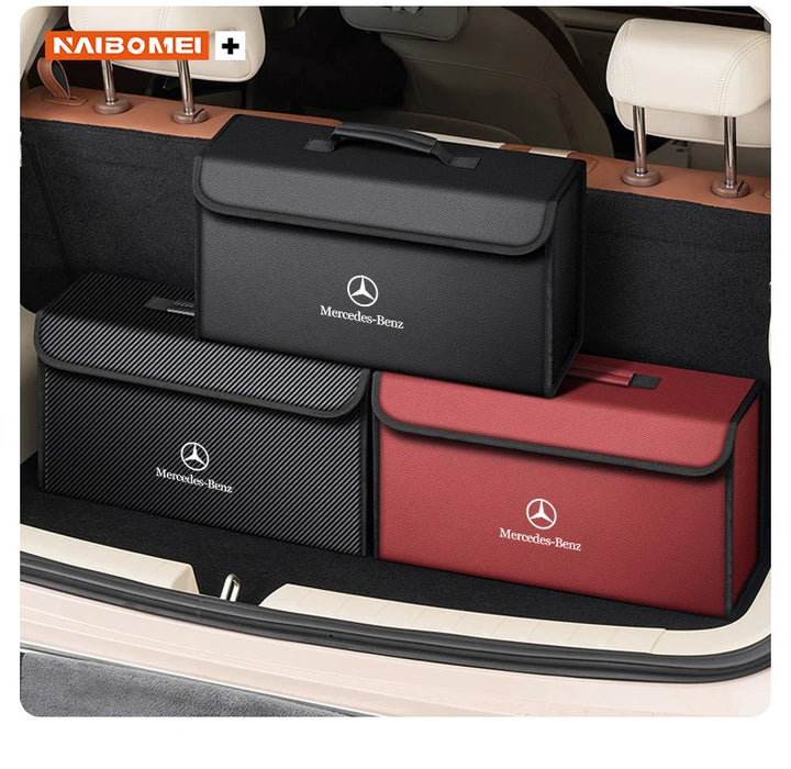 Mercedes-Benz AMG Foldable Car Trunk Storage Organizer Box – Multipurpose Storage Bag for A/B/C/E/S-Class, GLA, GLB, GLC, GLE, SLK & More