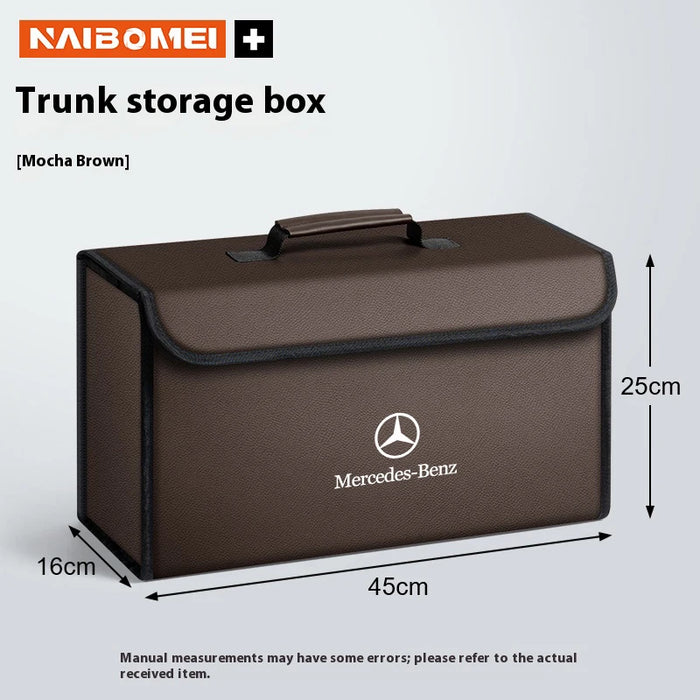 Mercedes-Benz AMG Foldable Car Trunk Storage Organizer Box – Multipurpose Storage Bag for A/B/C/E/S-Class, GLA, GLB, GLC, GLE, SLK & More