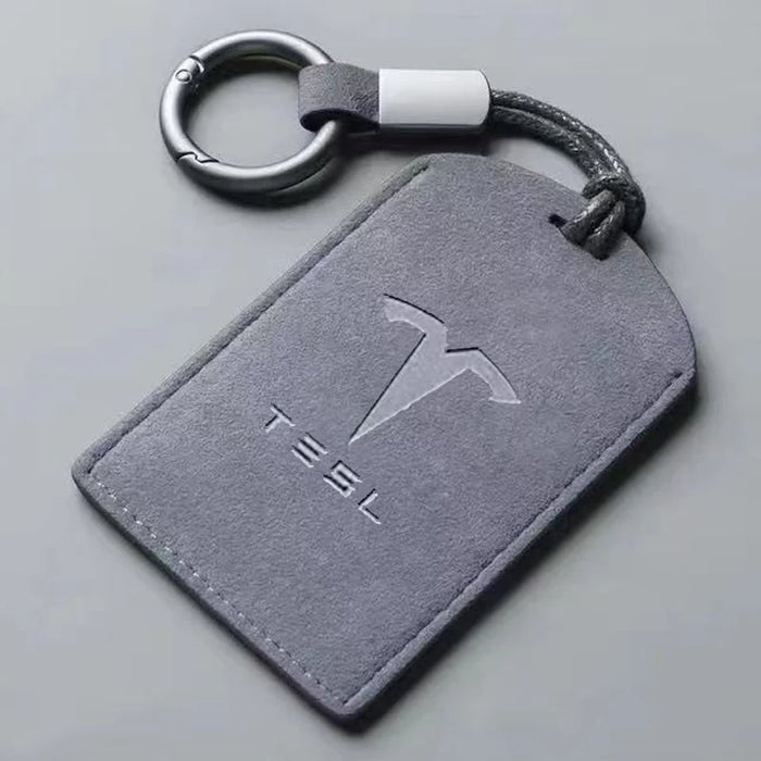 Tesla Key Card Holder Case – Premium Protection Cover for Model 3, Model Y, Model S, Model X & Roadster | Slim Leather Key Bag with Anti-Loss Design