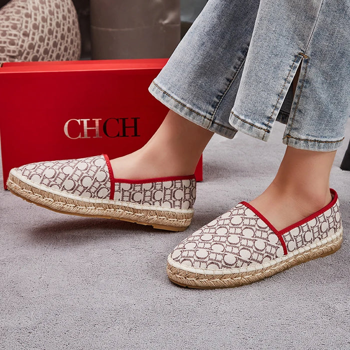 Luxury Fashion Designer Brand Plaid Handmade Loafers Lady Shoes