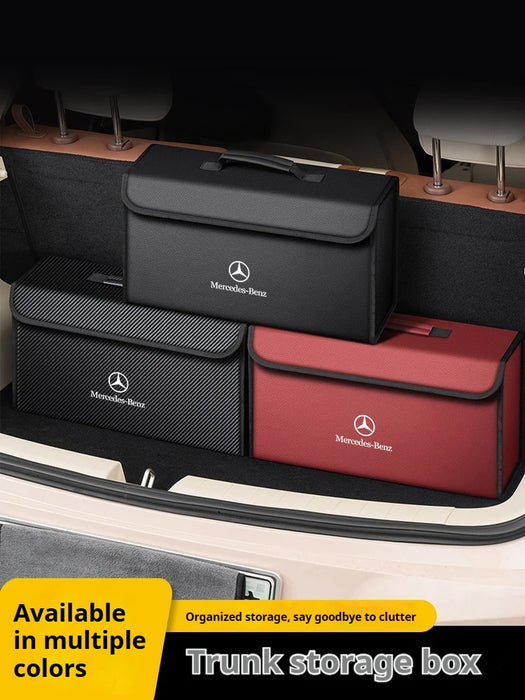 Mercedes-Benz AMG Foldable Car Trunk Storage Organizer Box – Multipurpose Storage Bag for A/B/C/E/S-Class, GLA, GLB, GLC, GLE, SLK & More