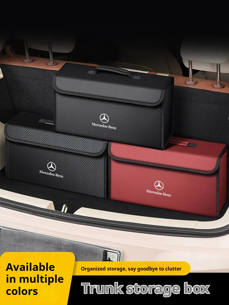Mercedes-Benz AMG Foldable Car Trunk Storage Organizer Box – Multipurpose Storage Bag for A/B/C/E/S-Class, GLA, GLB, GLC, GLE, SLK & More