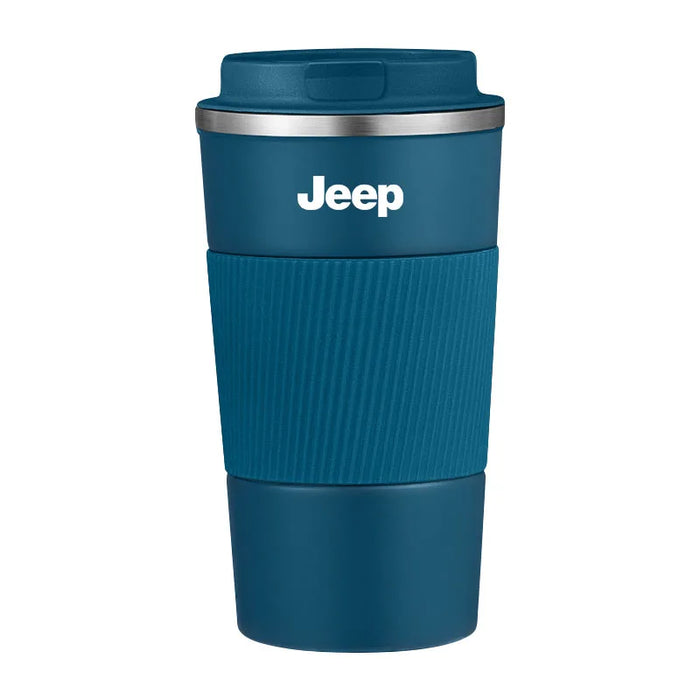 Stainless Steel Travel Mug for Jeep Owners – Insulated Coffee Cup with Lid, Car Vacuum Flask for Hot & Cold Drinks