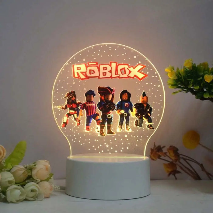 BlockGlow™ Roblox Cartoon USB Night Light – Gaming-Themed Bedside Lamp & Desktop Decor Gift