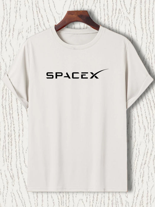 SpaceX Men’s Graphic T-Shirt | Premium Cotton Crew Neck Short Sleeve Tee