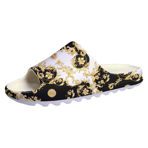 Luxury Designer Golden Yzy Slides