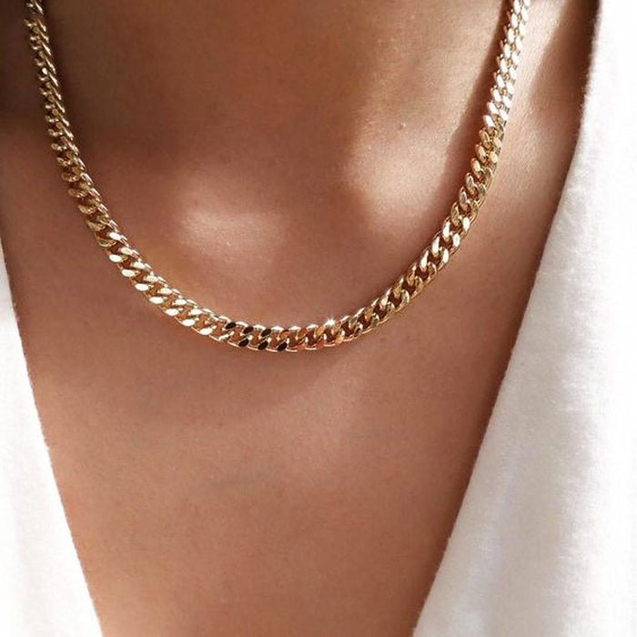 Vintage Cuban Link Chain Necklace for Men Women