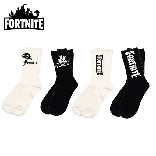 Fortnite Kids’ Cotton Socks – Character Crew Socks for Autumn & Winter, Warm School Socks for Children & Students