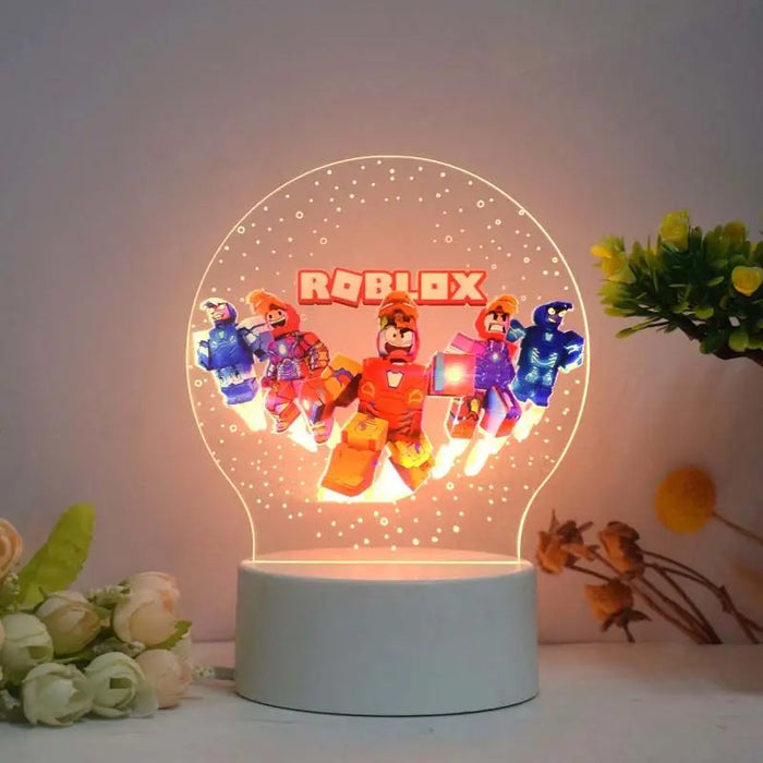 BlockGlow™ Roblox Cartoon USB Night Light – Gaming-Themed Bedside Lamp & Desktop Decor Gift