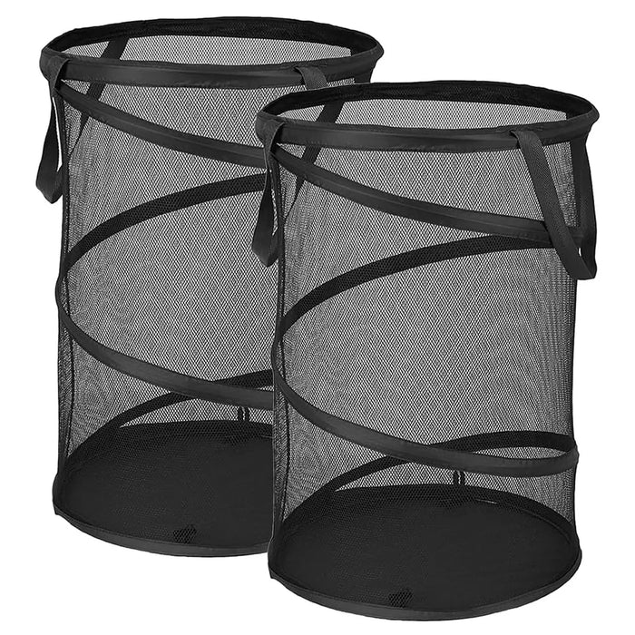 Mesh Popup Laundry Hamper Collapsible Laundry Basket Extra Large Capacity Foldable Clothing Storage Basket with Handles