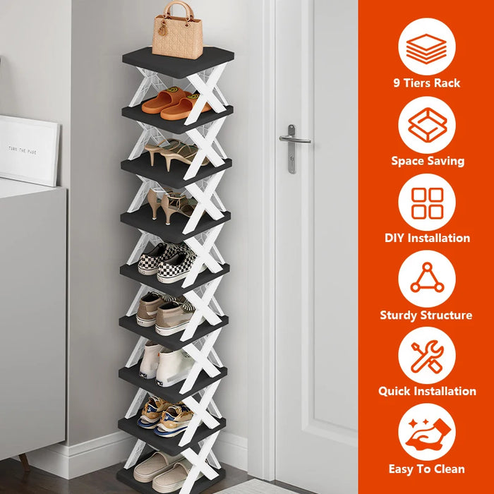 Shoe Rack Storage Organizer Detachable Shoe Racks Family Household Rack Multi Layer Simple Shoes Shelf Color Cabinet