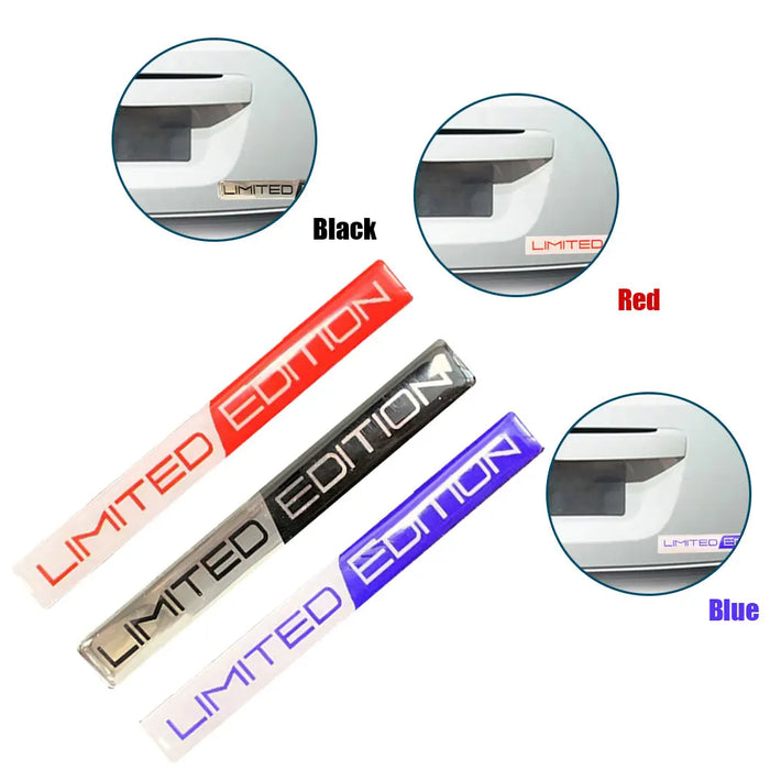 1 Pair 3D Car Stickers Emblem Limited Edition Styling Badge Auto Door Bumper Trunk Body Side Decor Accessories