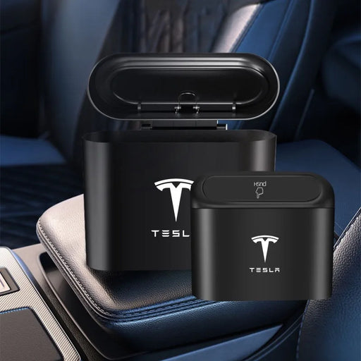 Car Trash Bin Vehicle Garbage Dust Case Storage Box Trash Can for  Tesla Model 3 Model Y ModelX ModelS
