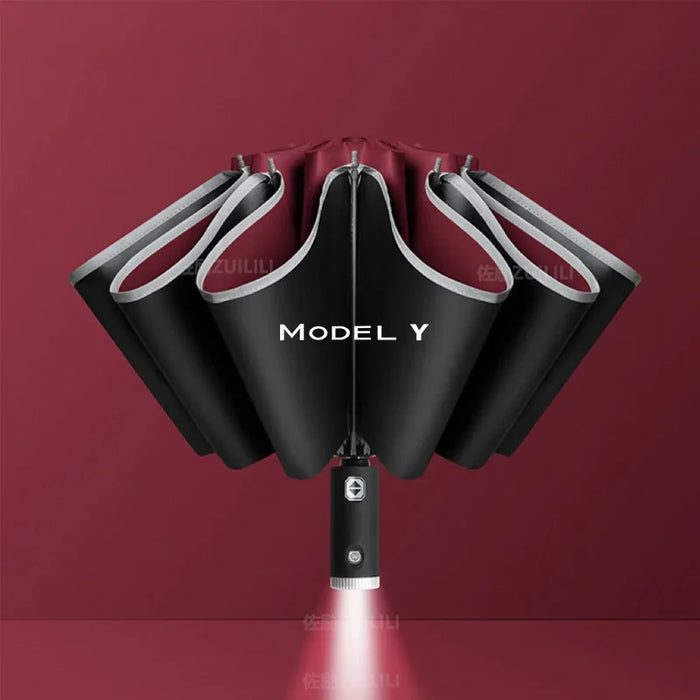 Automatic Folding Windproof Sunshade Umbrella for Tesla Model Y, 3, S, X