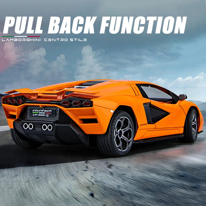 1:24 Scale Lamborghini Countach LPI 800-4 Diecast Model Car – Alloy Sports Car with Sound & Light, Display Collectible Gift