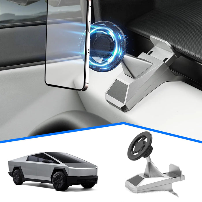 Phone Mount for Tesla Cybertruck Fit for All Phone Magnetic Phone Holder for Cybertruck Accessories Can be Adjusted 360° (Model)