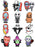Halloween Cartoon Clog Charms Set