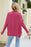Color Block Round Neck Side Slit Sweater