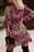 Leopard Flounce Sleeve Plunge Mini Dress