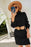 Rib-Knit Turtleneck Drop Shoulder Sweater Dress
