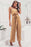 Striped Strapless Belted Wide Leg Jumpsuit