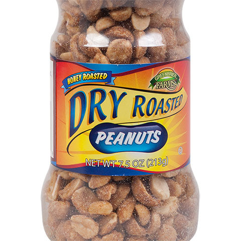 Greenbrier Farms Honey-Roasted Dry-Roasted Peanuts, 7.5-oz. Jars