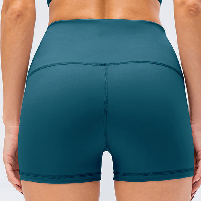 Exposed Seam High Waist Yoga Shorts