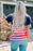 Women Stars and Stripes Round Neck T-Shirt