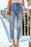 Distressed Ankle-Length Straight Leg Jeans