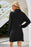 Rib-Knit Turtleneck Drop Shoulder Sweater Dress