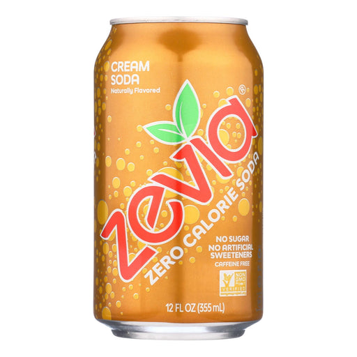 Zevia Soda - Zero Calorie - Cream Soda - Can - 6/12 Oz - Case Of 4