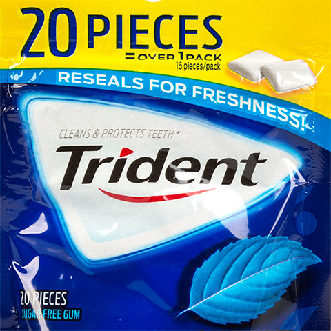 Trident Peppermint Sugar Free Gum, 20-pc. Packs