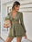 Cutout Tie-Back Plunge Layered Romper
