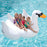 Inflatable Swimming Pool Float Summer Lake Swimming Lounge Pool Kids Giant Rideable White Inflatable Swan Design Toys Float Raft