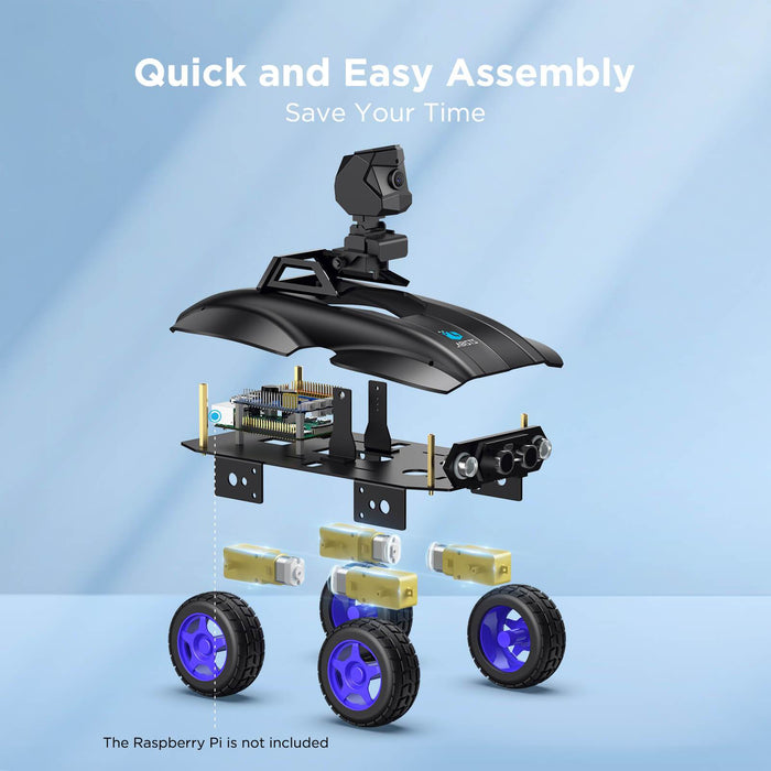 Labists Raspberry Pi 4WD Smart Robot Car DIY Kit