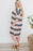 Plus Size Striped Side Slit V-Neck T-Shirt Dress