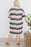 Plus Size Striped Side Slit V-Neck T-Shirt Dress